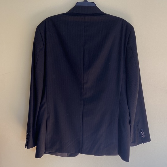 Tommy Hilfiger Black Pin Stripe 100% Wool Blazer - Sz 44 R - Picture 2 of 9